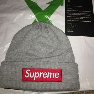 Supreme Box Logo Beanie FW 18 Grey